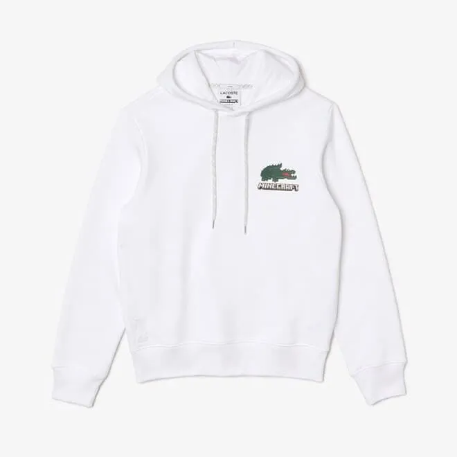 Sudadera con capucha Lacoste x Minecraft SH3849-00 001 blanco