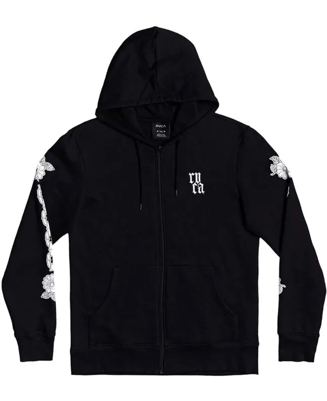 Sudadera con capucha y cremallera Rvca BJJ Chains Negra