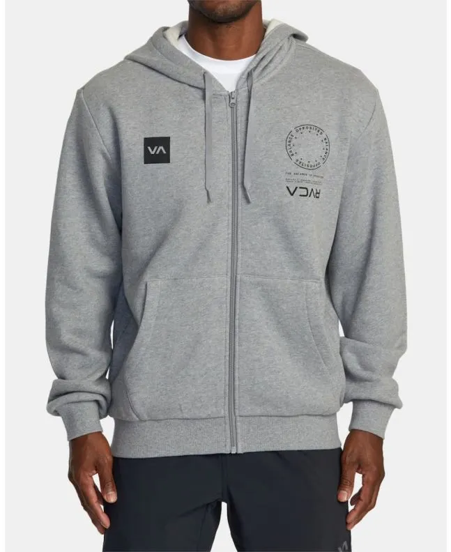 Sudadera con capucha y cremallera RVCA Graphic Gris