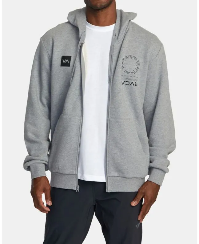 Sudadera con capucha y cremallera RVCA Graphic Gris