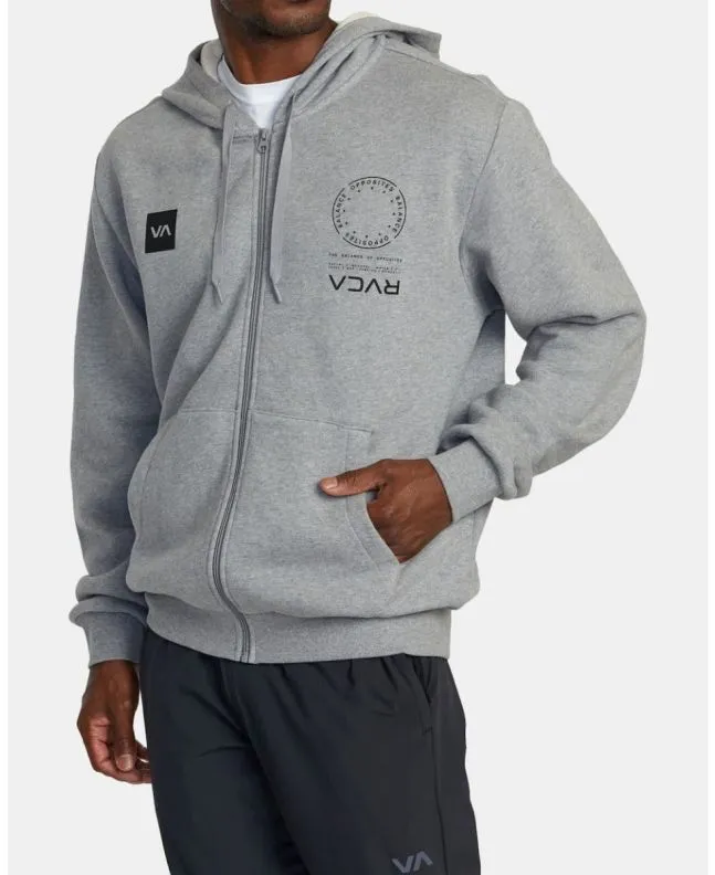 Sudadera con capucha y cremallera RVCA Graphic Gris