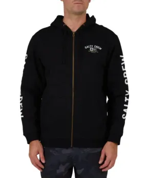 Sudadera con capucha y cremallera Salty Crew Surf Club Zip Fleece Negra