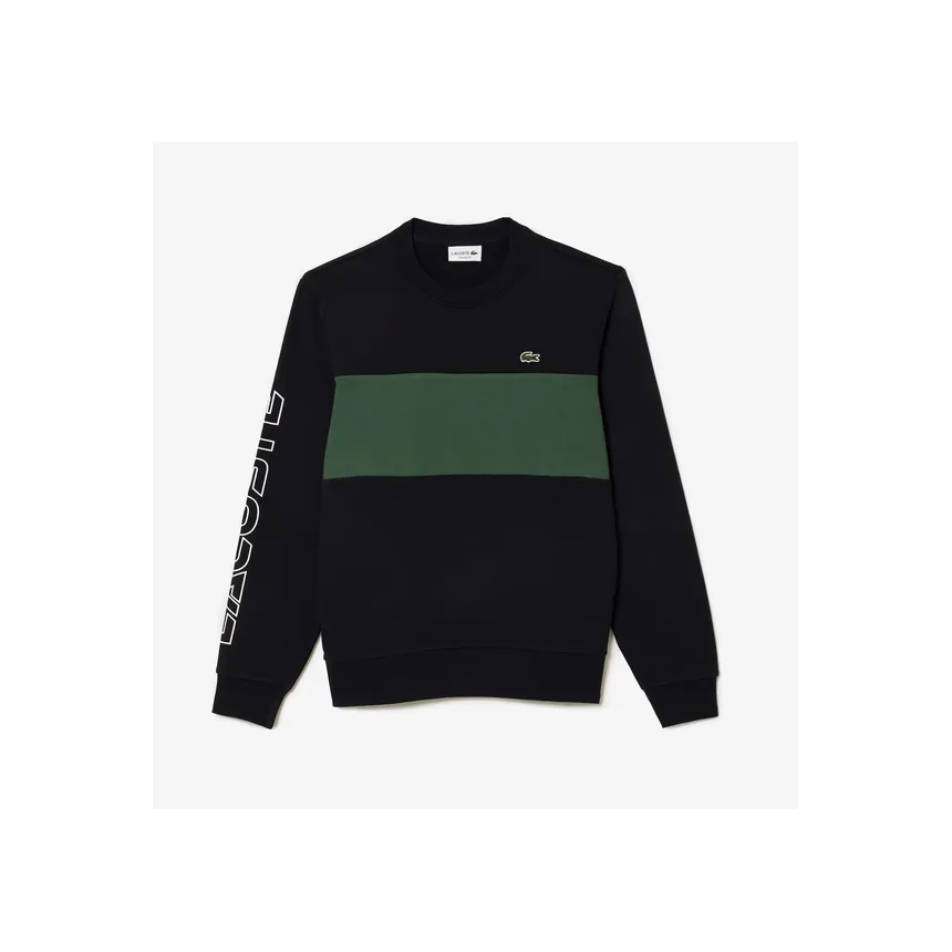 Sudadera Lacoste Crew Bicolor Para Hombre