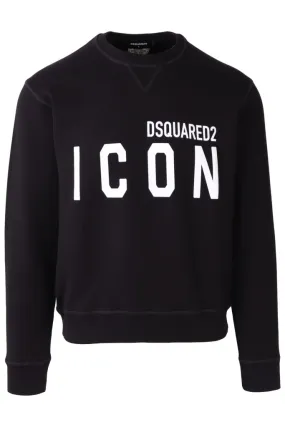 Sudadera negra con logotipo Icon