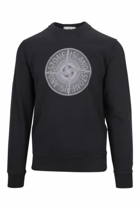 Sudadera negra con maxilogo circular