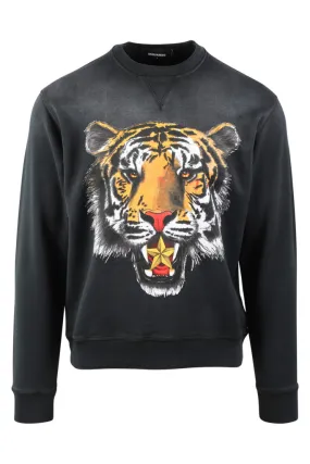 Sudadera negra con tigre