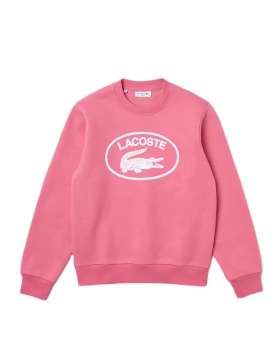 Sudadera rosa logo Lacoste