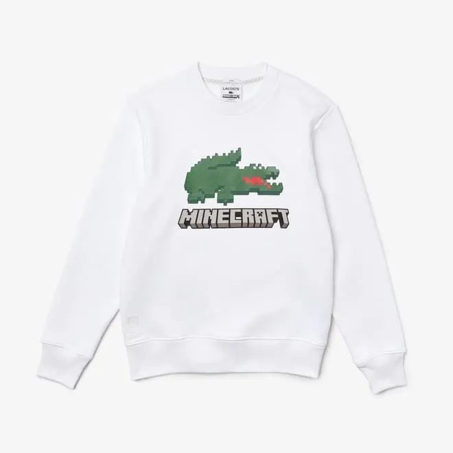 Sudadera sin capucha Lacoste x Minecraft SH3851-00 001 blanca