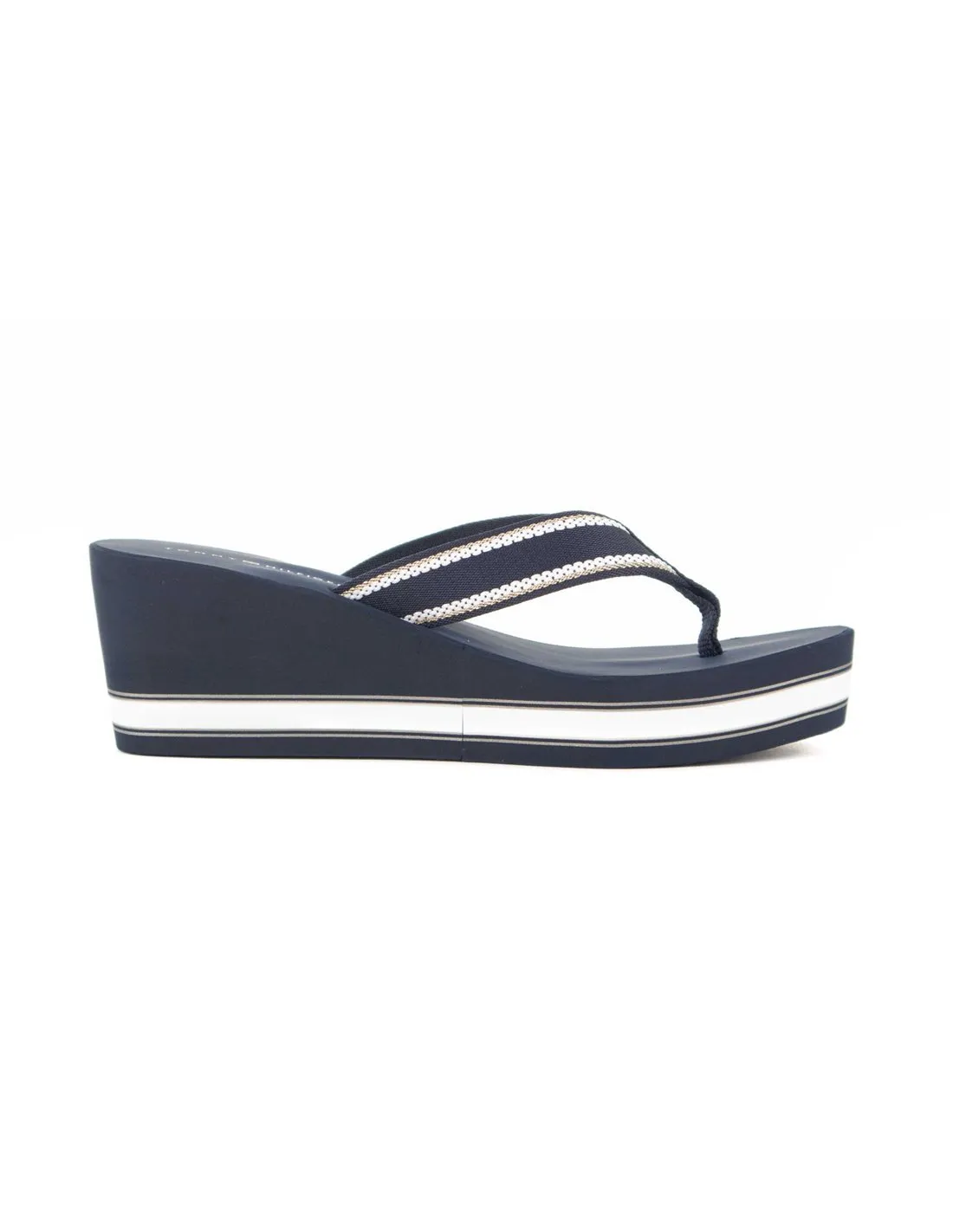 TOMMY HILFIGER - Chanclas azul marino Hilfiger Wedge Beach Sandal FW0FW07903 Mujer