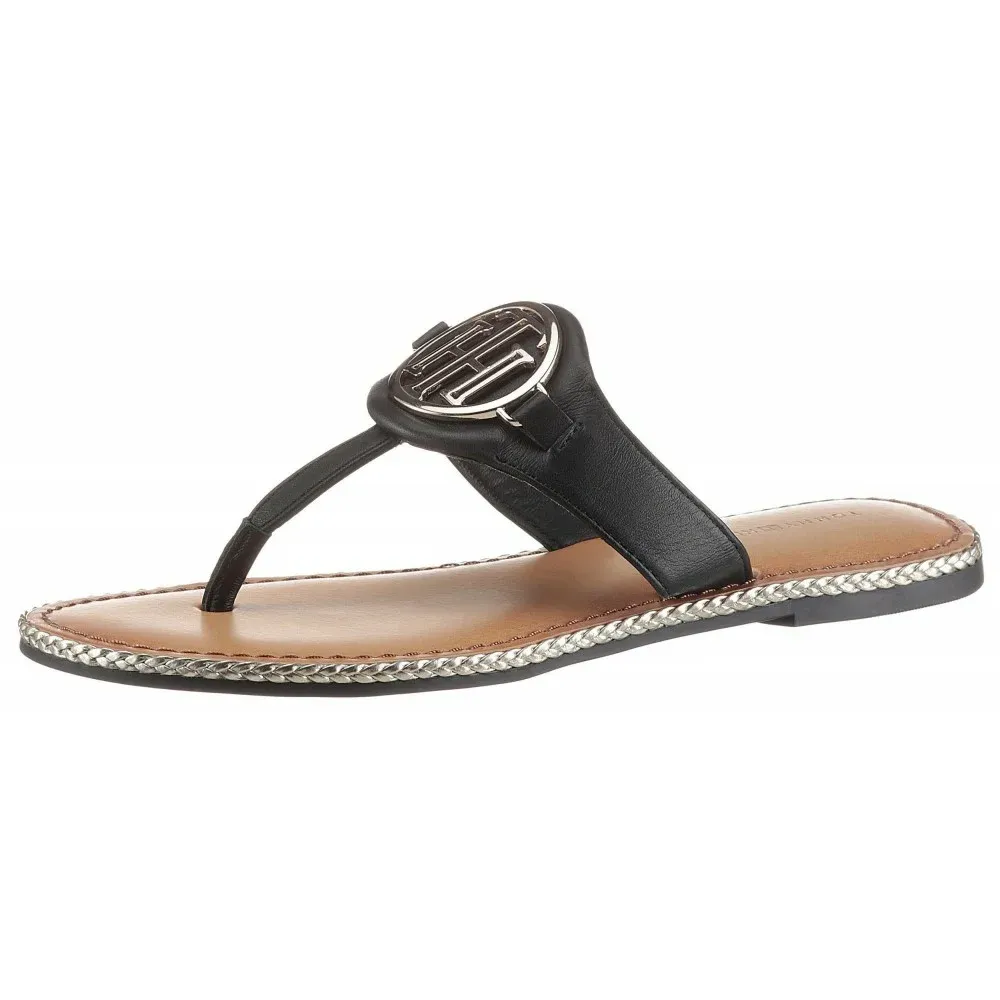 Tommy Hilfiger Essential Leather Flat Sandal FW0FW05620 BDS