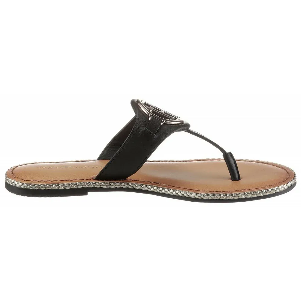 Tommy Hilfiger Essential Leather Flat Sandal FW0FW05620 BDS