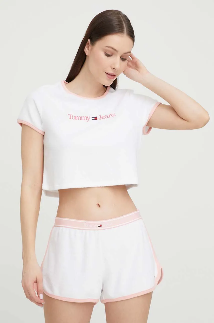 Tommy Hilfiger Essential Towelling Cropped Lounge T-Shirt