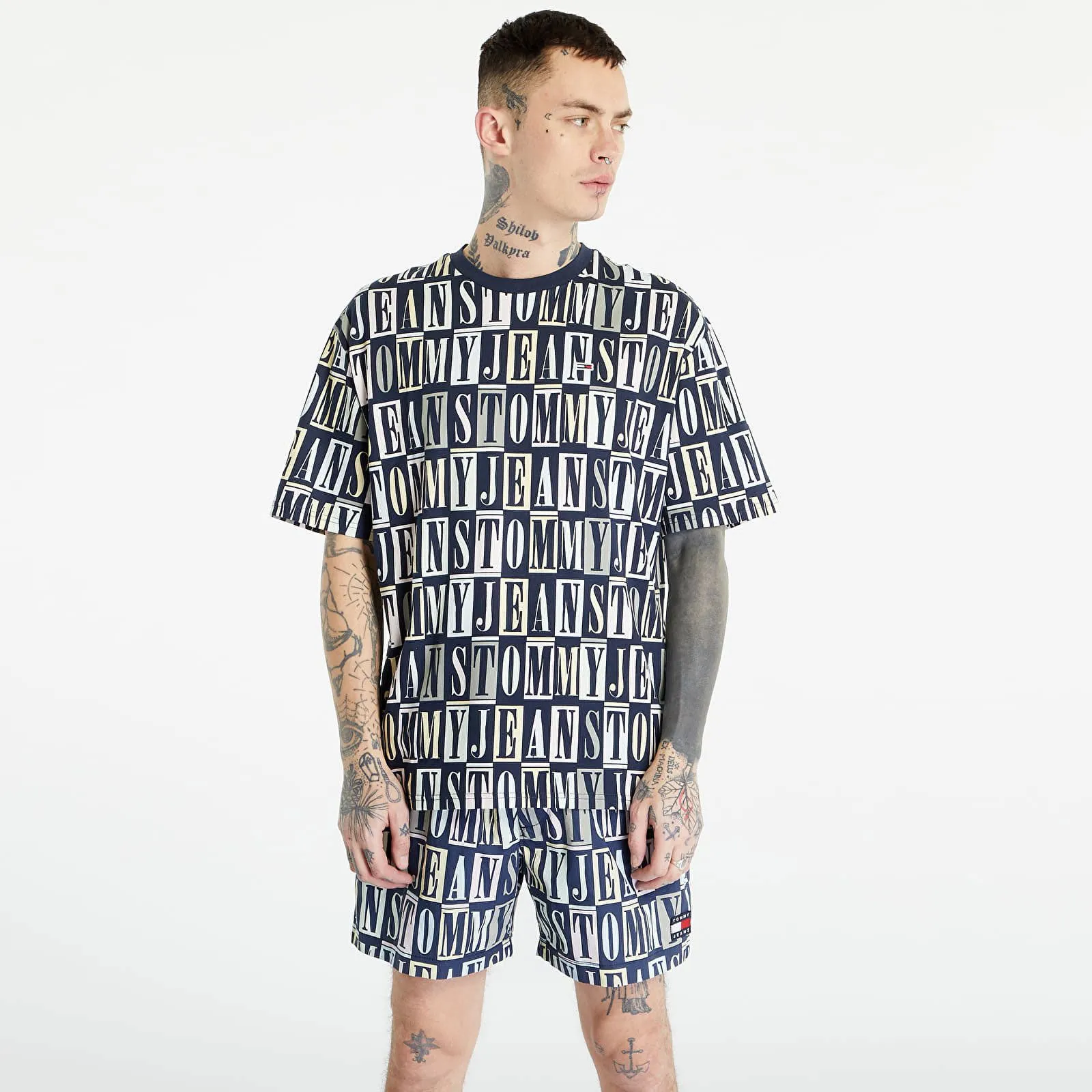 Tommy Hilfiger Oversized Tommy All Over Print T-Shirt