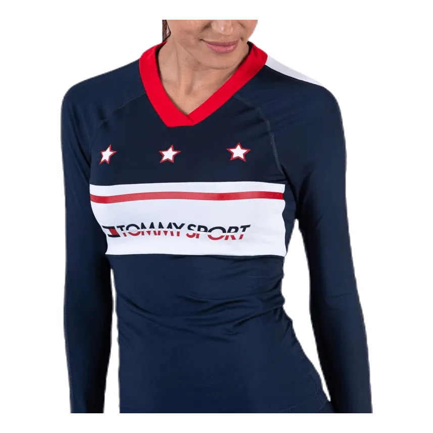 Tommy Hilfiger Sport Longsleeve T-Shirt With Stars Blue