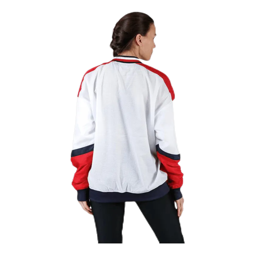 Tommy Hilfiger Sport Pull Over Jacket With Iconic Rib Red