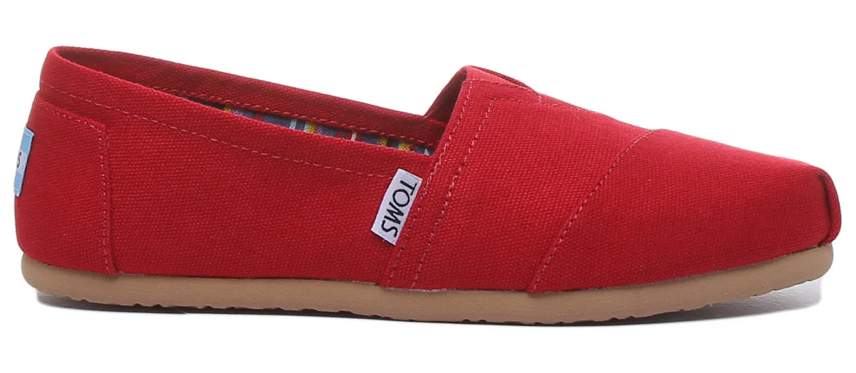 Toms Zapatillas clásicas core para mujer en rojo