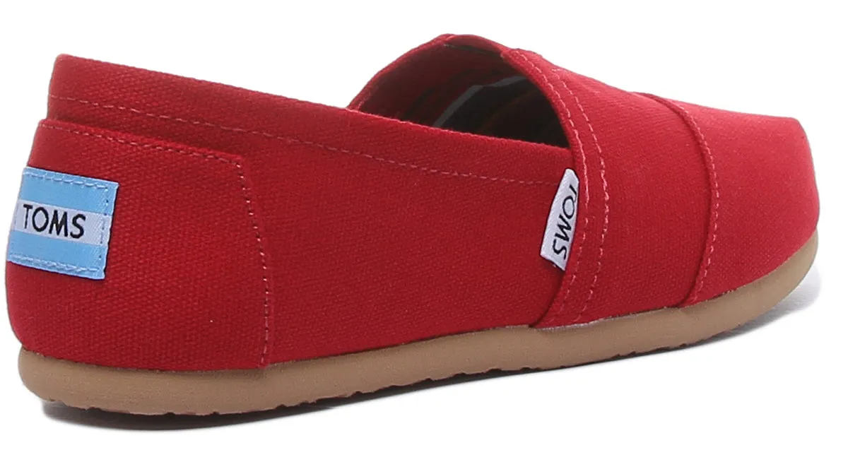 Toms Zapatillas clásicas core para mujer en rojo