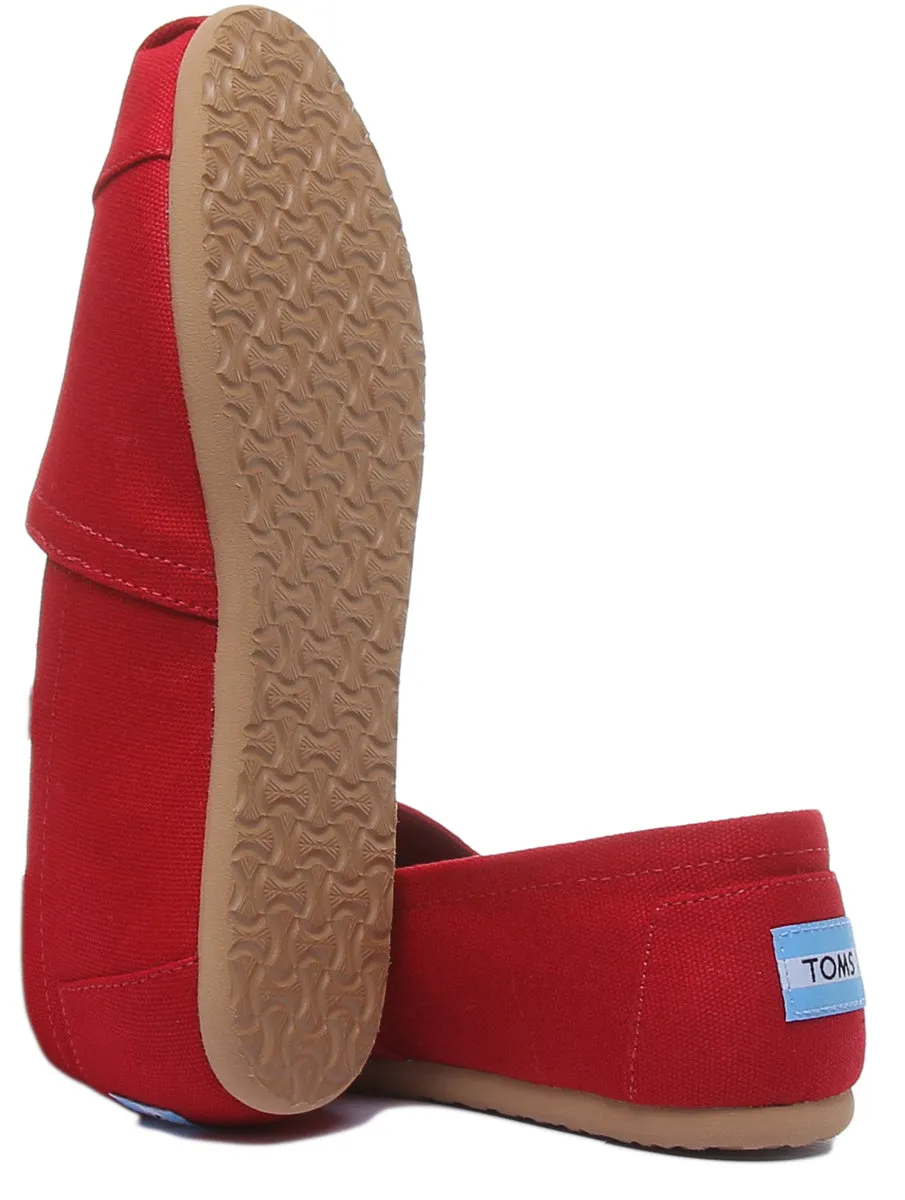 Toms Zapatillas clásicas core para mujer en rojo