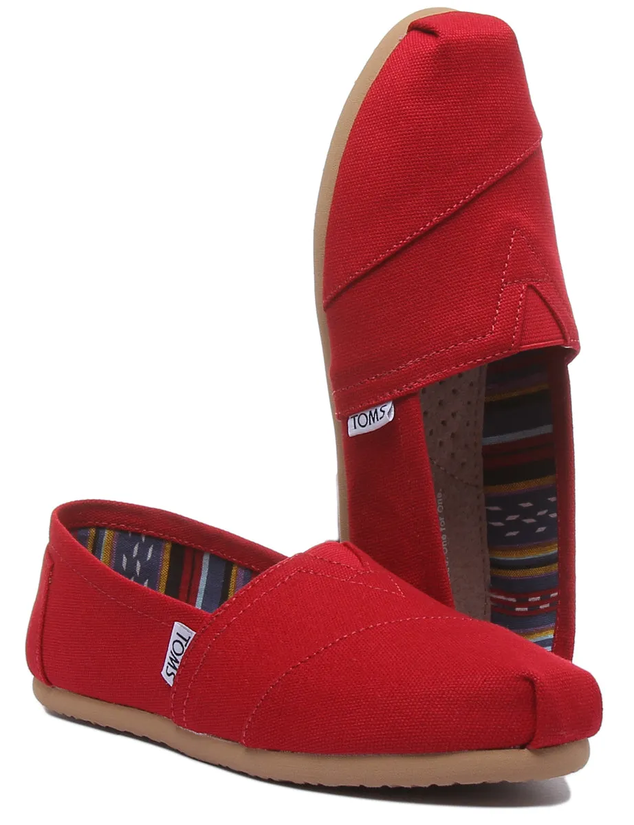 Toms Zapatillas clásicas core para mujer en rojo