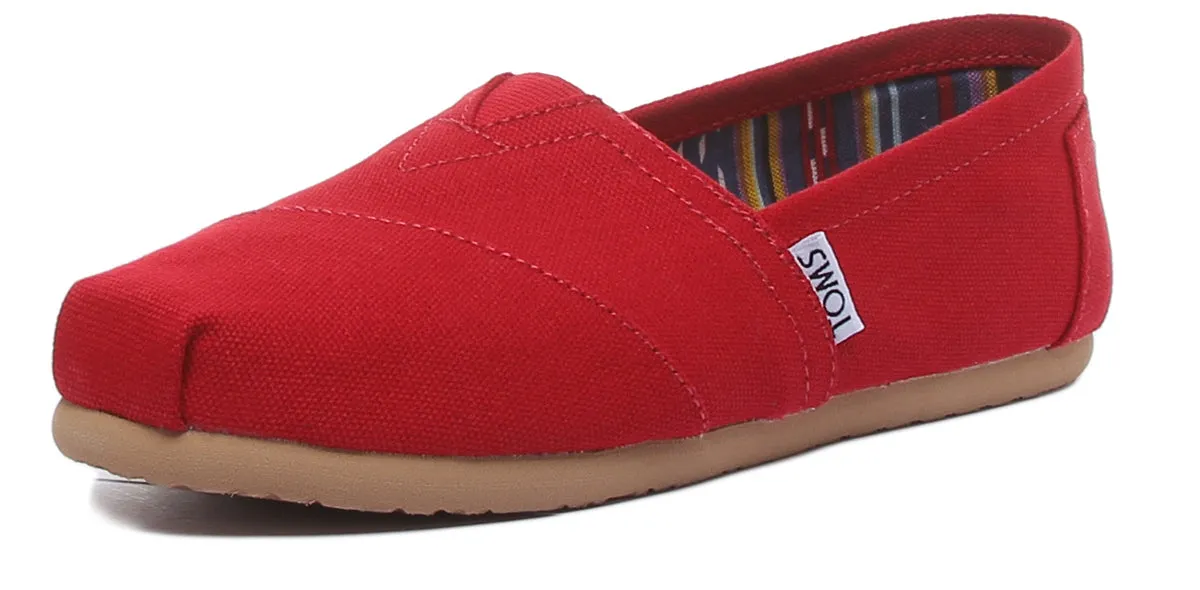 Toms Zapatillas clásicas core para mujer en rojo