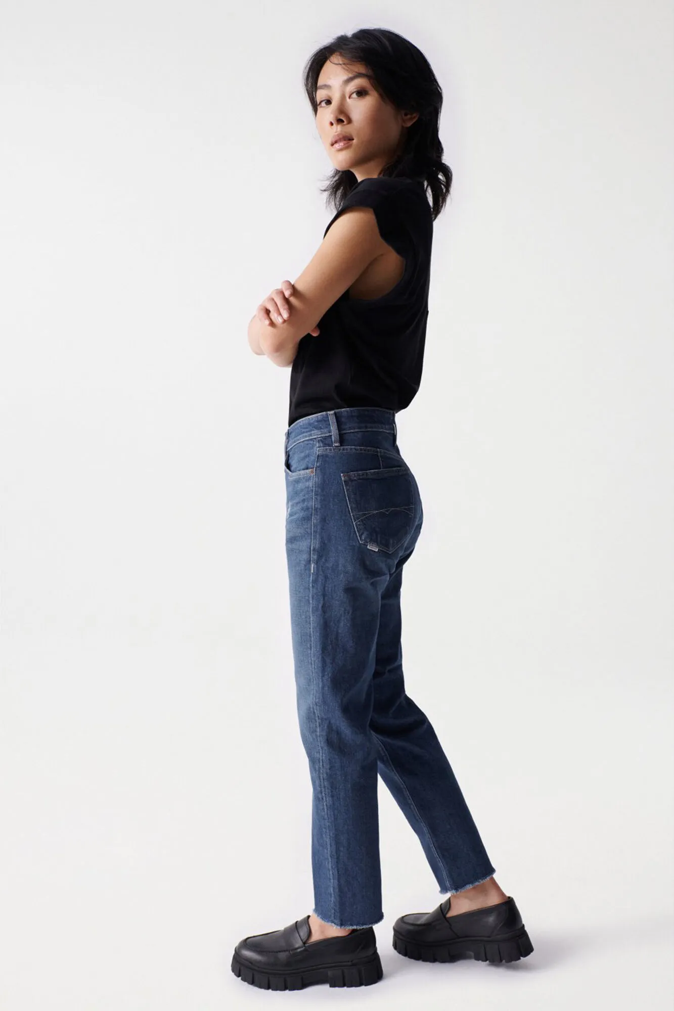 True cropped slim fit jeans