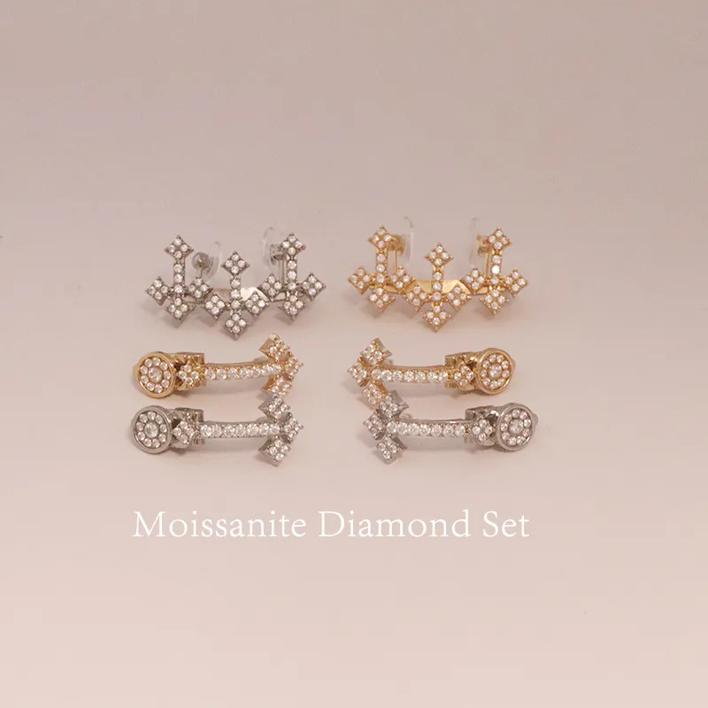 Venta al por mayor Montaje Micro-pavimentado Diamante Sin montura Gafas de sol Moissanite Juego de diamantes Accesorios Accesori