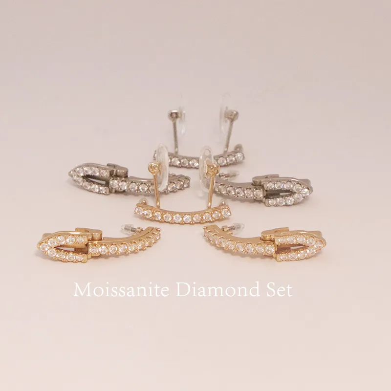 Venta al por mayor Montaje Micro-pavimentado Diamante Sin montura Gafas de sol Moissanite Juego de diamantes Accesorios Accesori