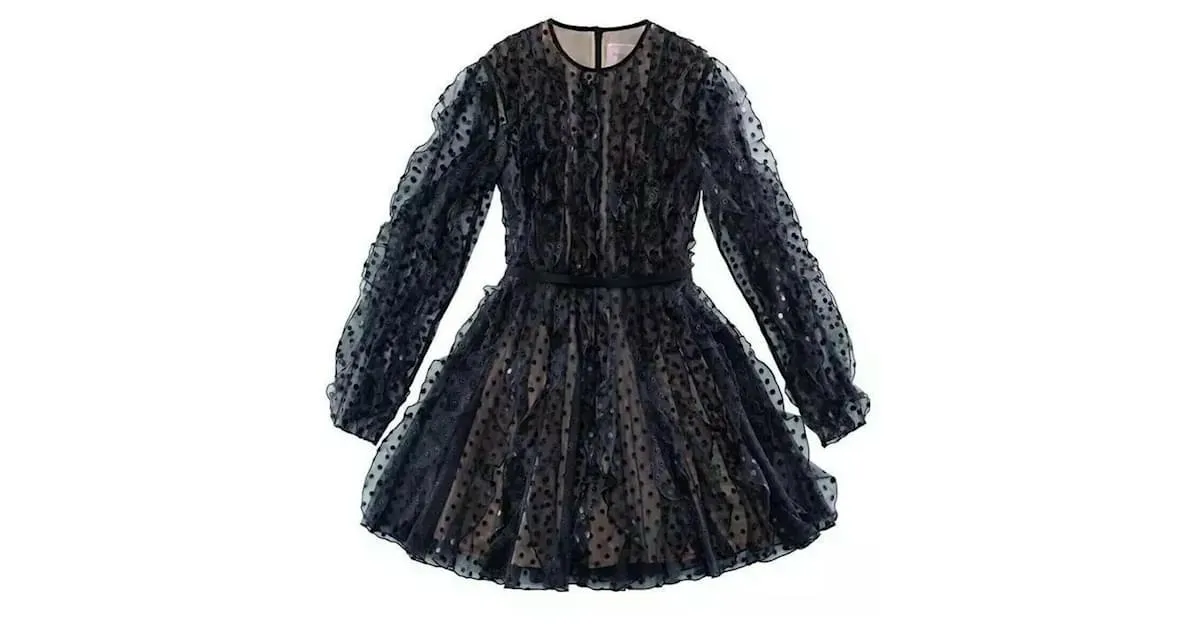 VESTIDO CORTO DE TUL NEGRO DE GIAMBATTISTA VALLI x H&M 