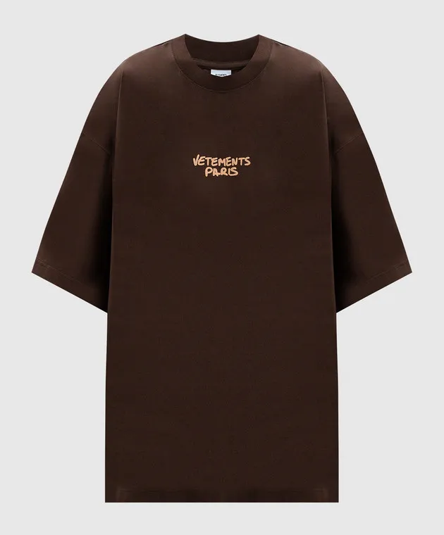 Vetements Brown t-shirt with logo