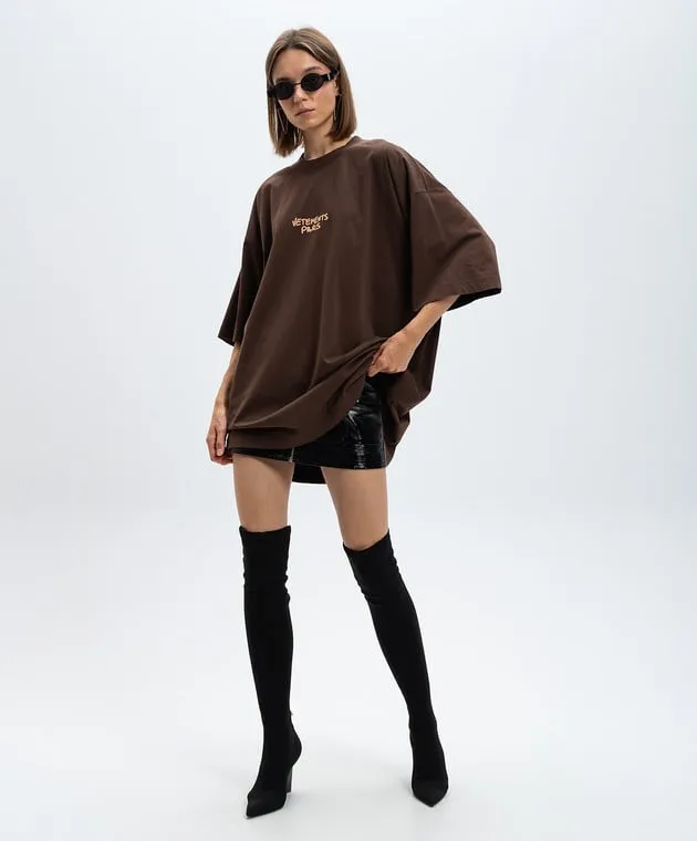 Vetements Brown t-shirt with logo