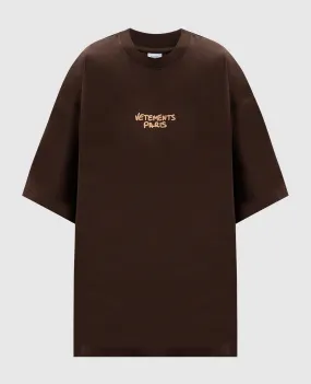 Vetements Brown t-shirt with logo