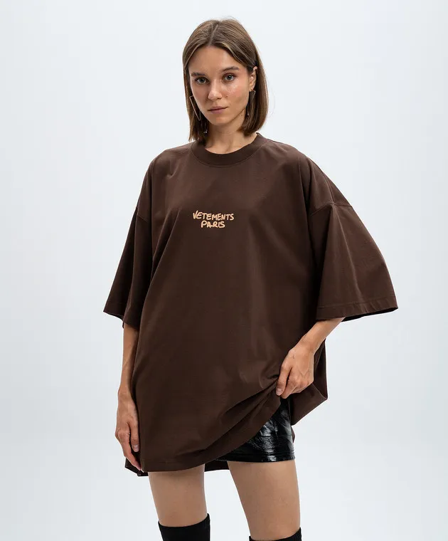 Vetements Brown t-shirt with logo