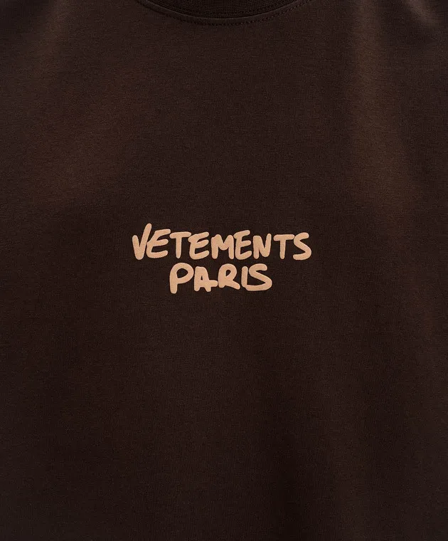 Vetements Brown t-shirt with logo