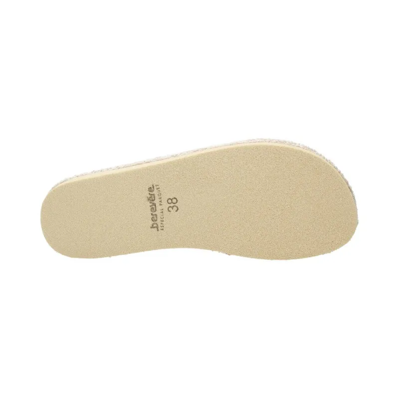 Zapatillas de casa de dedo para mujer de toalla, rojo combinado con beige