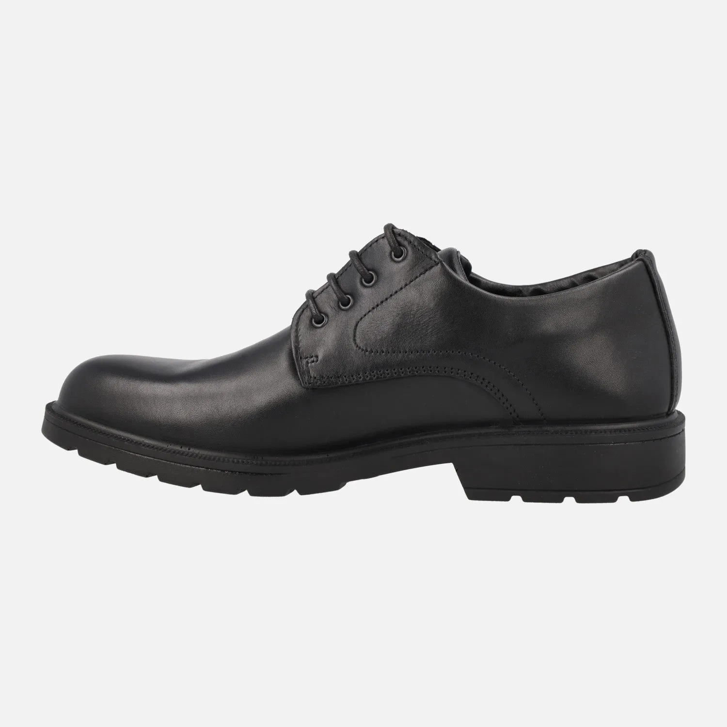 Zapatos de cordones en piel negra para hombre con membrana GORE-TEX