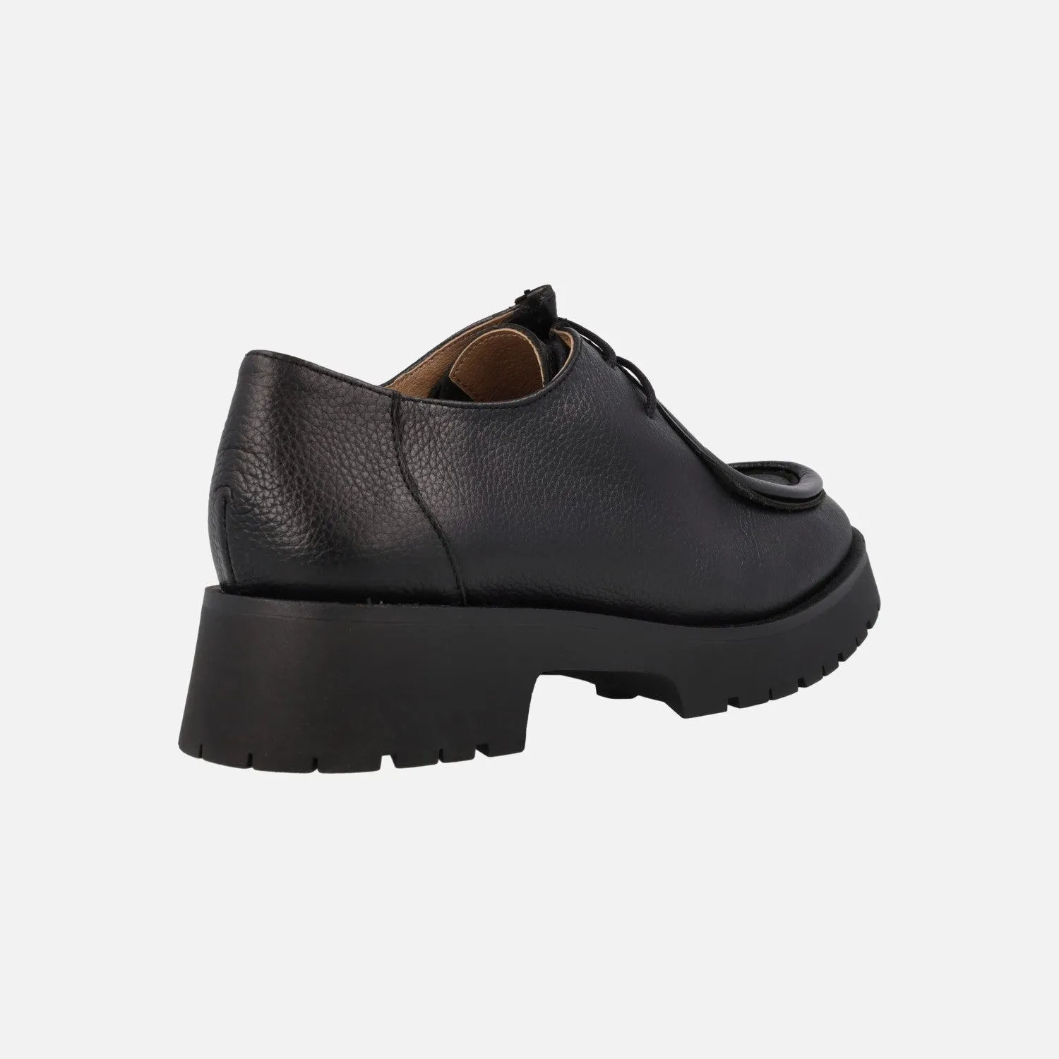 Zapatos de piel con cordones wallabee para mujer