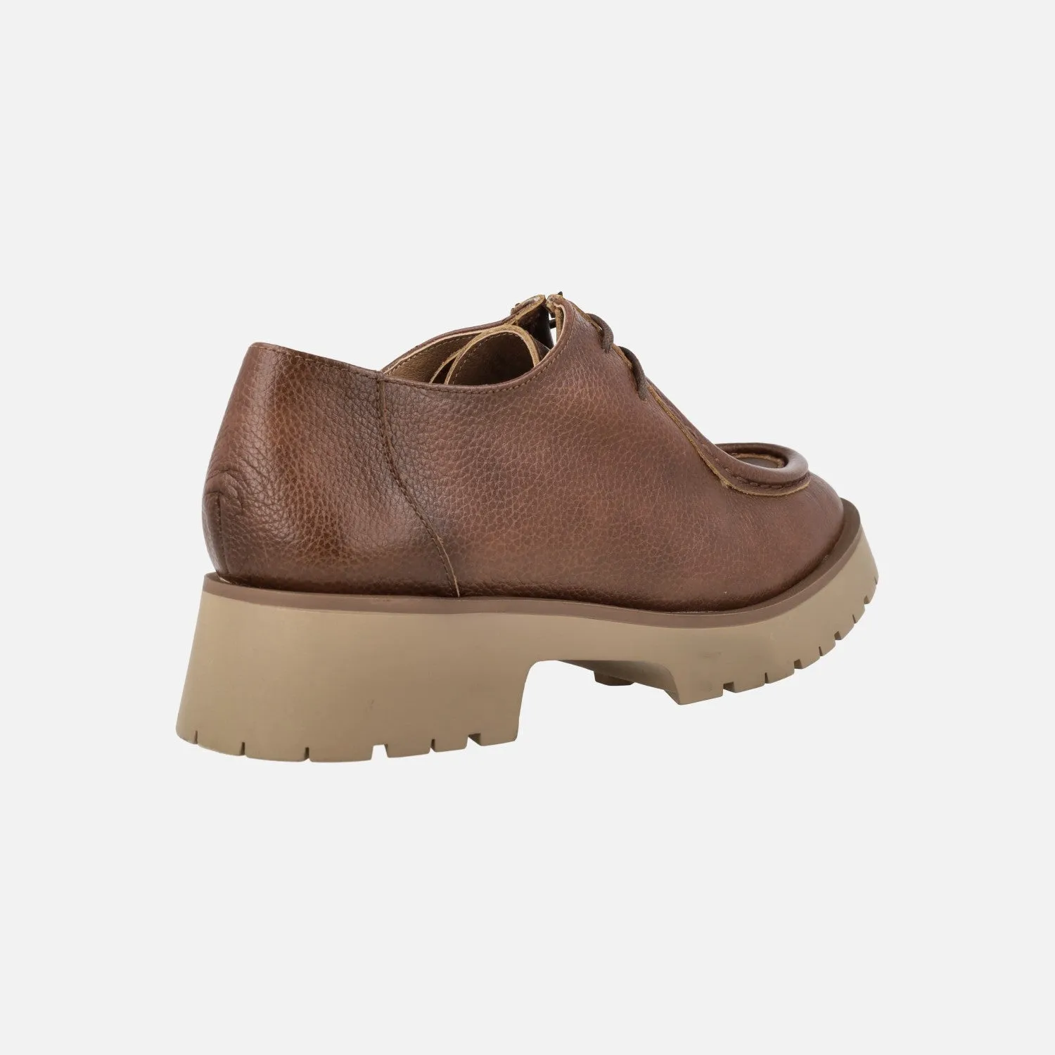 Zapatos de piel con cordones wallabee para mujer