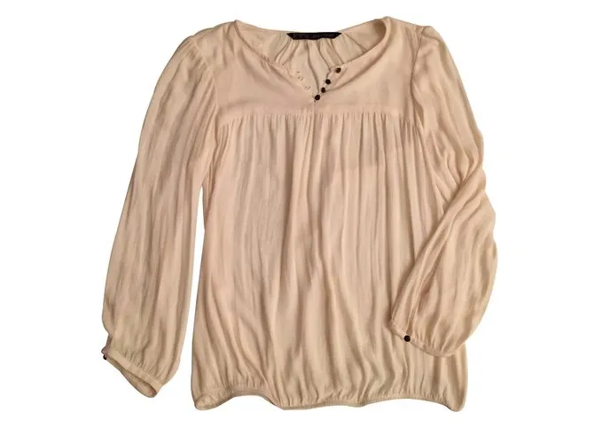 Zara Tops Beige 