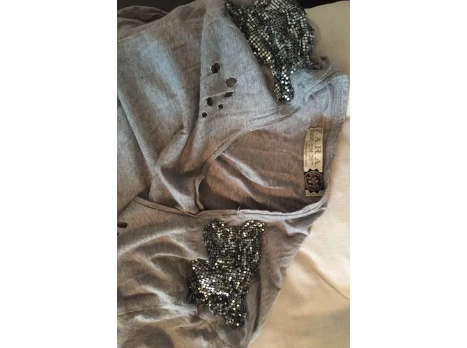 Zara Vestidos Gris 